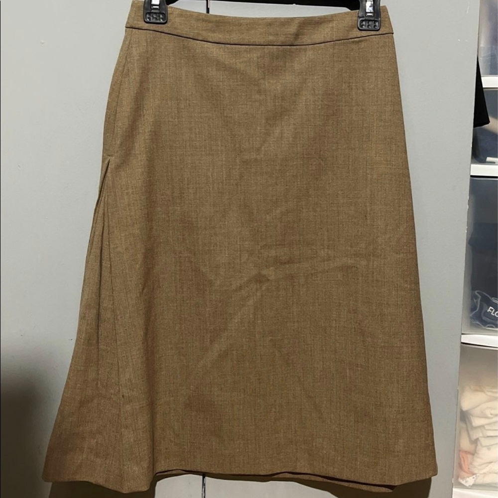 Light academia brown midi skirt Banana Republic